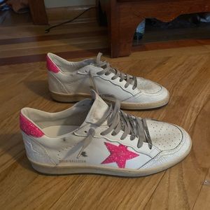 Golden Goose Ball Star pink glitter